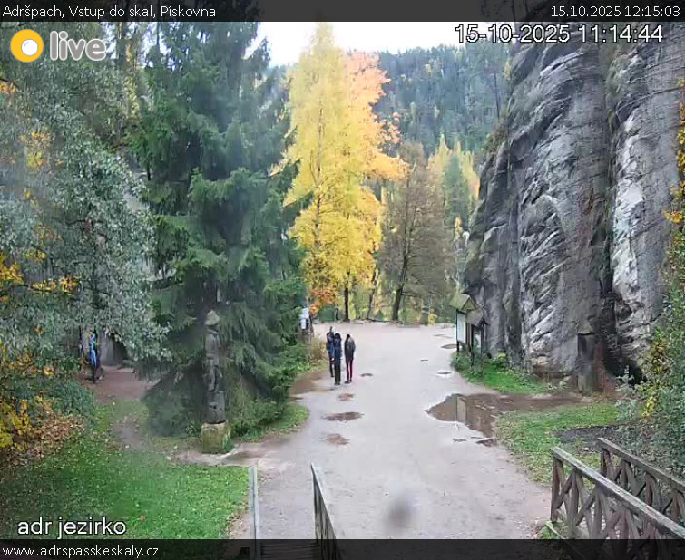 Adršpach - Vstup do skal, Pískovna - 15.10.2025 v 12:15 Adršpach - Vstup do skal, Pískovna - 15.10.2025 v 12:15