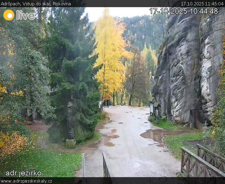 Adršpach - Vstup do skal, Pískovna - 17.10.2025 v 11:45 Adršpach - Vstup do skal, Pískovna - 17.10.2025 v 11:45