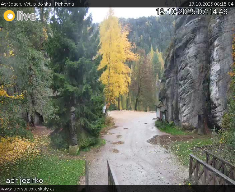 Adršpach - Vstup do skal, Pískovna - 18.10.2025 v 08:15 Adršpach - Vstup do skal, Pískovna - 18.10.2025 v 08:15