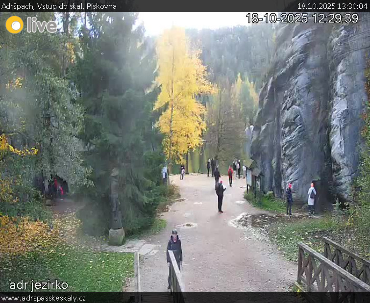 Adršpach - Vstup do skal, Pískovna - 18.10.2025 v 13:30 Adršpach - Vstup do skal, Pískovna - 18.10.2025 v 13:30