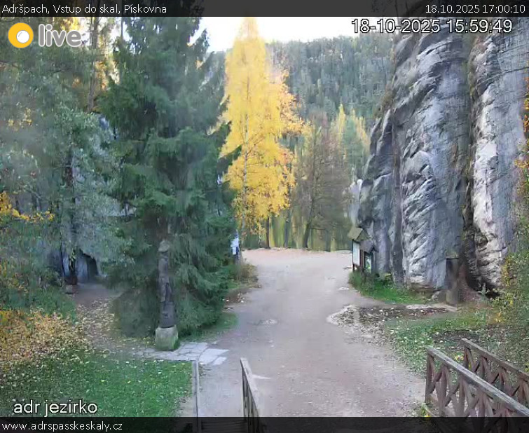 Adršpach - Vstup do skal, Pískovna - 18.10.2025 v 17:00 Adršpach - Vstup do skal, Pískovna - 18.10.2025 v 17:00