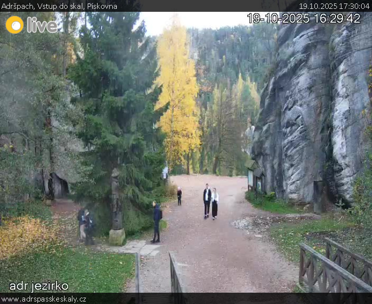 Adršpach - Vstup do skal, Pískovna - 19.10.2025 v 17:30 Adršpach - Vstup do skal, Pískovna - 19.10.2025 v 17:30