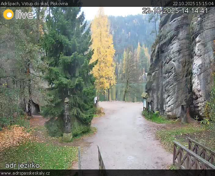 Adršpach - Vstup do skal, Pískovna - 22.10.2025 v 15:15 Adršpach - Vstup do skal, Pískovna - 22.10.2025 v 15:15