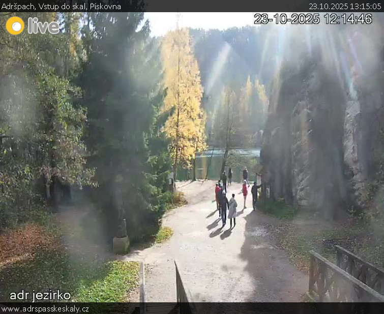 Adršpach - Vstup do skal, Pískovna - 23.10.2025 v 13:15 Adršpach - Vstup do skal, Pískovna - 23.10.2025 v 13:15