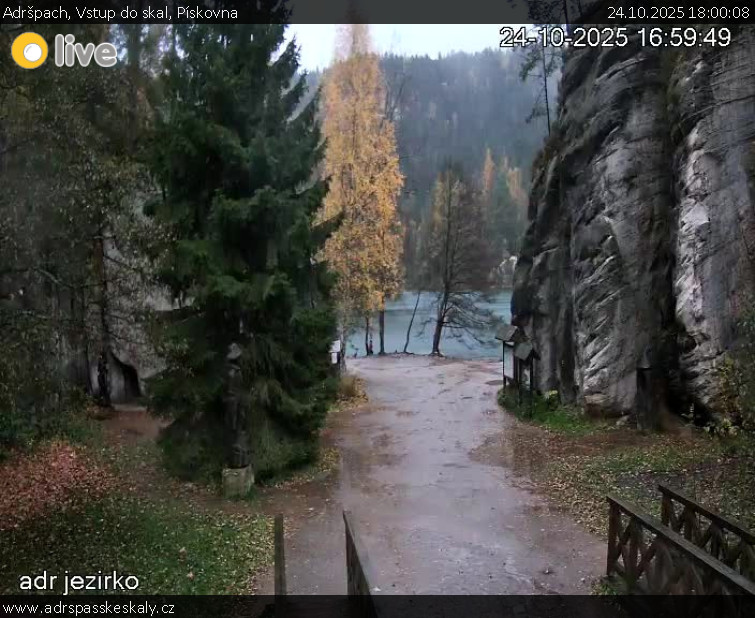 Adršpach - Vstup do skal, Pískovna - 24.10.2025 v 18:00 Adršpach - Vstup do skal, Pískovna - 24.10.2025 v 18:00