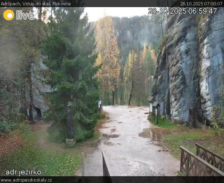 Adršpach - Vstup do skal, Pískovna - 28.10.2025 v 07:00 Adršpach - Vstup do skal, Pískovna - 28.10.2025 v 07:00