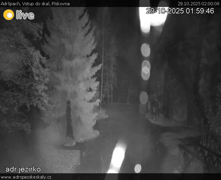 Adršpach - Vstup do skal, Pískovna - 29.10.2025 v 02:00 Adršpach - Vstup do skal, Pískovna - 29.10.2025 v 02:00