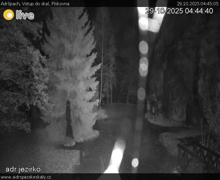 Adršpach - Vstup do skal, Pískovna - 29.10.2025 v 04:45 Adršpach - Vstup do skal, Pískovna - 29.10.2025 v 04:45