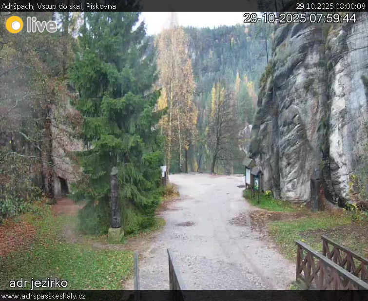 Adršpach - Vstup do skal, Pískovna - 29.10.2025 v 08:00 Adršpach - Vstup do skal, Pískovna - 29.10.2025 v 08:00