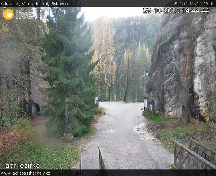 Adršpach - Vstup do skal, Pískovna - 29.10.2025 v 14:45 Adršpach - Vstup do skal, Pískovna - 29.10.2025 v 14:45