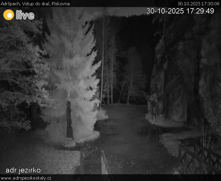 Adršpach - Vstup do skal, Pískovna - 30.10.2025 v 17:30 Adršpach - Vstup do skal, Pískovna - 30.10.2025 v 17:30