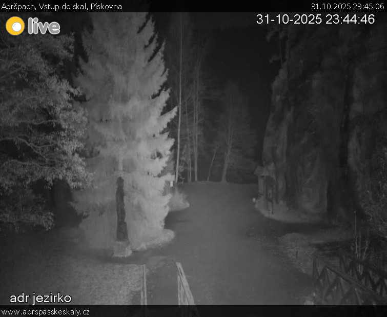 Adršpach - Vstup do skal, Pískovna - 31.10.2025 v 23:45 Adršpach - Vstup do skal, Pískovna - 31.10.2025 v 23:45