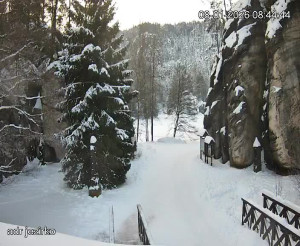 Adršpach - Vstup do skal, Pískovna - 8.1.2026 v 08:45 Adršpach - Vstup do skal, Pískovna - 8.1.2026 v 08:45