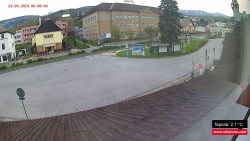 Střed obce Rokytnice nad Jizerou