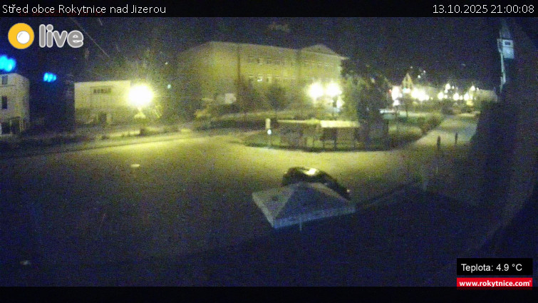 Město Rokytnice nad Jizerou - Střed obce Rokytnice nad Jizerou - 13.10.2025 v 21:00 Město Rokytnice nad Jizerou - Střed obce Rokytnice nad Jizerou - 13.10.2025 v 21:00