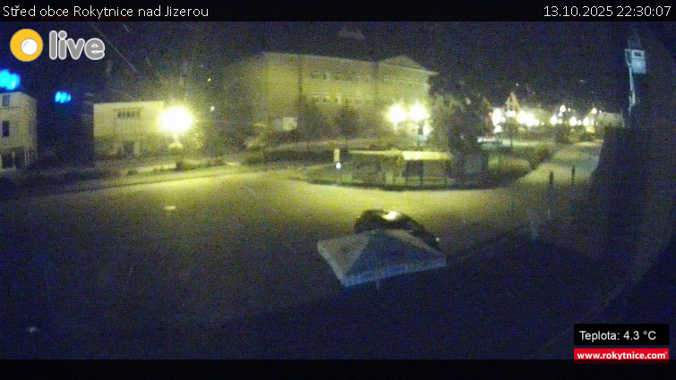 Město Rokytnice nad Jizerou - Střed obce Rokytnice nad Jizerou - 13.10.2025 v 22:30 Město Rokytnice nad Jizerou - Střed obce Rokytnice nad Jizerou - 13.10.2025 v 22:30