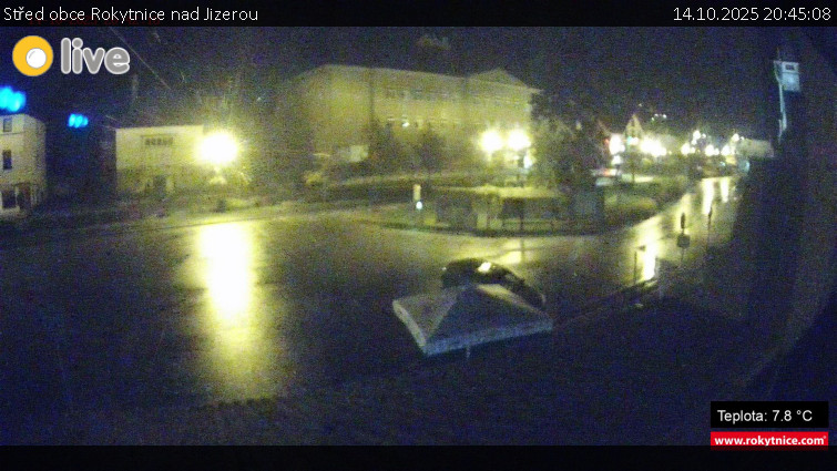 Město Rokytnice nad Jizerou - Střed obce Rokytnice nad Jizerou - 14.10.2025 v 20:45 Město Rokytnice nad Jizerou - Střed obce Rokytnice nad Jizerou - 14.10.2025 v 20:45