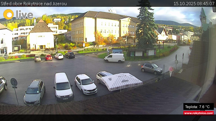 Město Rokytnice nad Jizerou - Střed obce Rokytnice nad Jizerou - 15.10.2025 v 08:45 Město Rokytnice nad Jizerou - Střed obce Rokytnice nad Jizerou - 15.10.2025 v 08:45