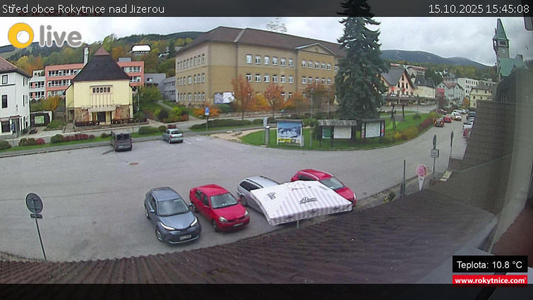 Město Rokytnice nad Jizerou - Střed obce Rokytnice nad Jizerou - 15.10.2025 v 15:45 Město Rokytnice nad Jizerou - Střed obce Rokytnice nad Jizerou - 15.10.2025 v 15:45