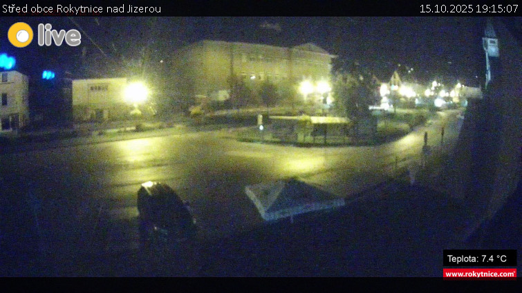 Město Rokytnice nad Jizerou - Střed obce Rokytnice nad Jizerou - 15.10.2025 v 19:15 Město Rokytnice nad Jizerou - Střed obce Rokytnice nad Jizerou - 15.10.2025 v 19:15