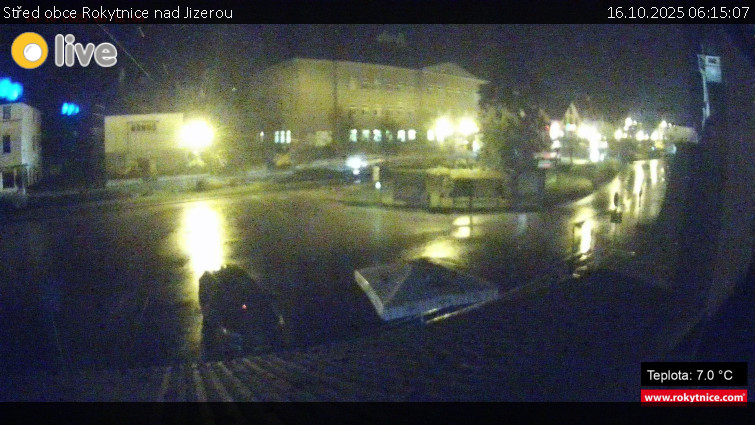 Město Rokytnice nad Jizerou - Střed obce Rokytnice nad Jizerou - 16.10.2025 v 06:15 Město Rokytnice nad Jizerou - Střed obce Rokytnice nad Jizerou - 16.10.2025 v 06:15