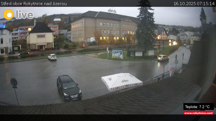 Město Rokytnice nad Jizerou - Střed obce Rokytnice nad Jizerou - 16.10.2025 v 07:15 Město Rokytnice nad Jizerou - Střed obce Rokytnice nad Jizerou - 16.10.2025 v 07:15