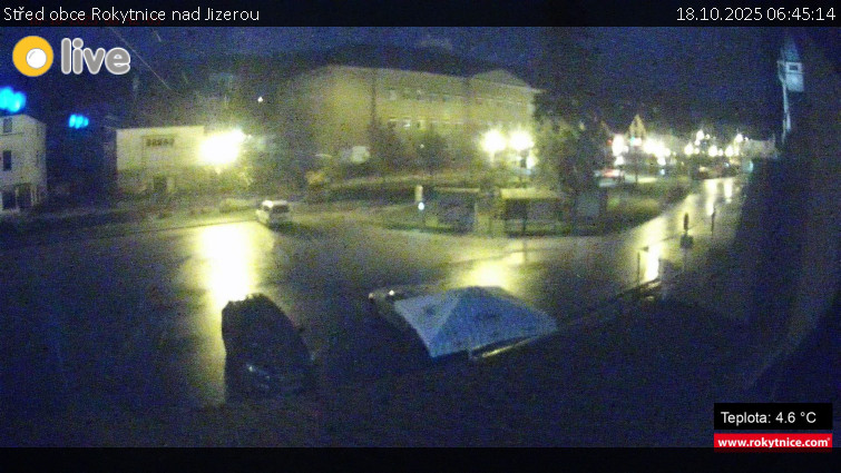 Město Rokytnice nad Jizerou - Střed obce Rokytnice nad Jizerou - 18.10.2025 v 06:45 Město Rokytnice nad Jizerou - Střed obce Rokytnice nad Jizerou - 18.10.2025 v 06:45