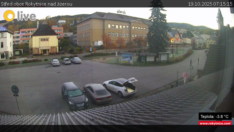 Město Rokytnice nad Jizerou - Střed obce Rokytnice nad Jizerou - 19.10.2025 v 07:15 Město Rokytnice nad Jizerou - Střed obce Rokytnice nad Jizerou - 19.10.2025 v 07:15