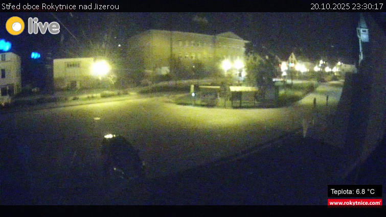 Město Rokytnice nad Jizerou - Střed obce Rokytnice nad Jizerou - 20.10.2025 v 23:30 Město Rokytnice nad Jizerou - Střed obce Rokytnice nad Jizerou - 20.10.2025 v 23:30