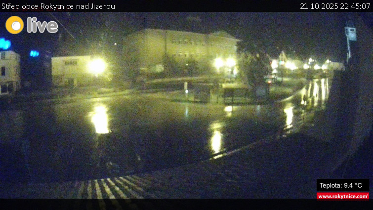 Město Rokytnice nad Jizerou - Střed obce Rokytnice nad Jizerou - 21.10.2025 v 22:45 Město Rokytnice nad Jizerou - Střed obce Rokytnice nad Jizerou - 21.10.2025 v 22:45