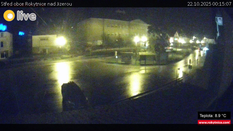 Město Rokytnice nad Jizerou - Střed obce Rokytnice nad Jizerou - 22.10.2025 v 00:15 Město Rokytnice nad Jizerou - Střed obce Rokytnice nad Jizerou - 22.10.2025 v 00:15