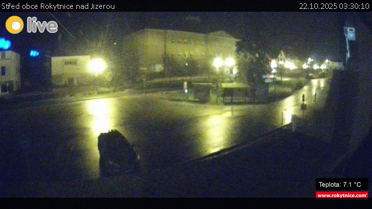Město Rokytnice nad Jizerou - Střed obce Rokytnice nad Jizerou - 22.10.2025 v 03:30 Město Rokytnice nad Jizerou - Střed obce Rokytnice nad Jizerou - 22.10.2025 v 03:30