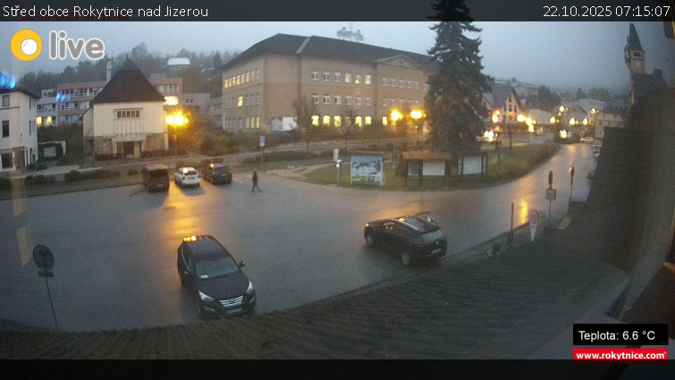 Město Rokytnice nad Jizerou - Střed obce Rokytnice nad Jizerou - 22.10.2025 v 07:15 Město Rokytnice nad Jizerou - Střed obce Rokytnice nad Jizerou - 22.10.2025 v 07:15