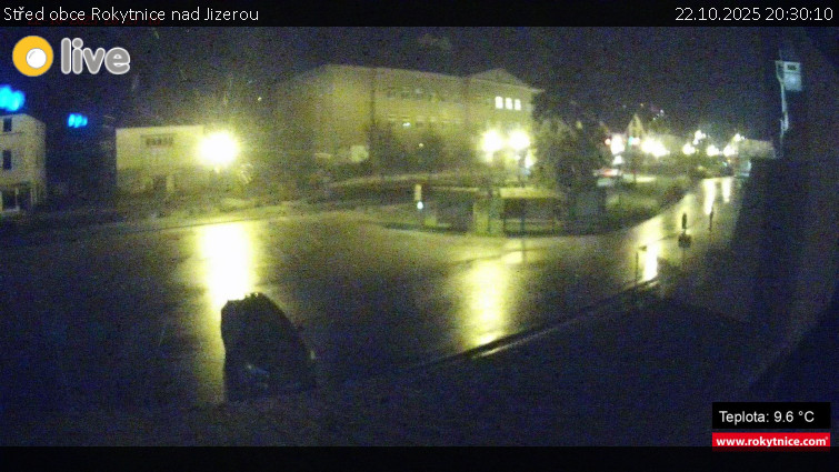 Město Rokytnice nad Jizerou - Střed obce Rokytnice nad Jizerou - 22.10.2025 v 20:30 Město Rokytnice nad Jizerou - Střed obce Rokytnice nad Jizerou - 22.10.2025 v 20:30