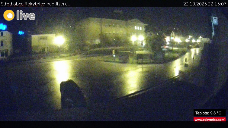 Město Rokytnice nad Jizerou - Střed obce Rokytnice nad Jizerou - 22.10.2025 v 22:15 Město Rokytnice nad Jizerou - Střed obce Rokytnice nad Jizerou - 22.10.2025 v 22:15