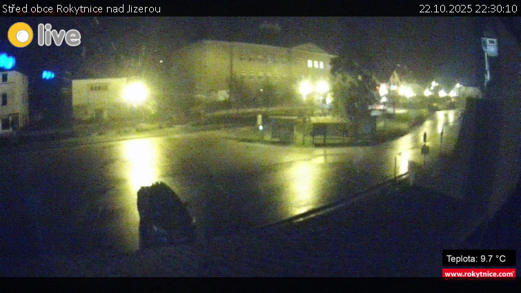 Město Rokytnice nad Jizerou - Střed obce Rokytnice nad Jizerou - 22.10.2025 v 22:30 Město Rokytnice nad Jizerou - Střed obce Rokytnice nad Jizerou - 22.10.2025 v 22:30