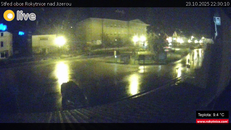 Město Rokytnice nad Jizerou - Střed obce Rokytnice nad Jizerou - 23.10.2025 v 22:30 Město Rokytnice nad Jizerou - Střed obce Rokytnice nad Jizerou - 23.10.2025 v 22:30