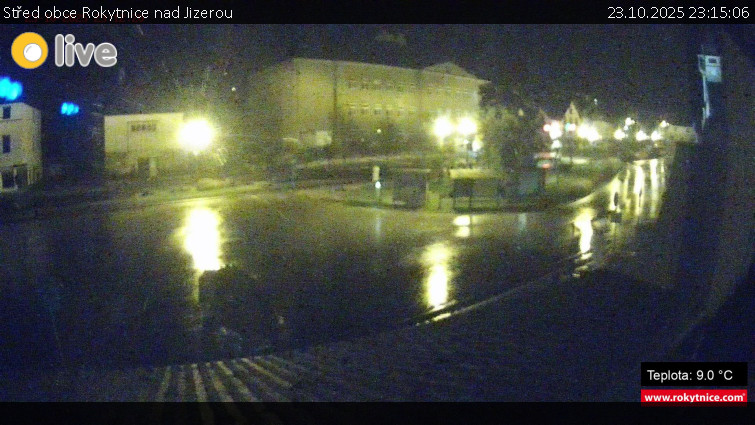 Město Rokytnice nad Jizerou - Střed obce Rokytnice nad Jizerou - 23.10.2025 v 23:15 Město Rokytnice nad Jizerou - Střed obce Rokytnice nad Jizerou - 23.10.2025 v 23:15