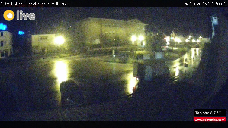 Město Rokytnice nad Jizerou - Střed obce Rokytnice nad Jizerou - 24.10.2025 v 00:30 Město Rokytnice nad Jizerou - Střed obce Rokytnice nad Jizerou - 24.10.2025 v 00:30