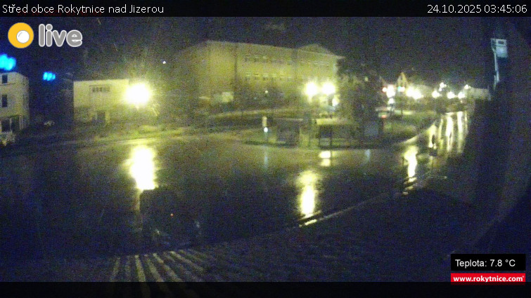 Město Rokytnice nad Jizerou - Střed obce Rokytnice nad Jizerou - 24.10.2025 v 03:45 Město Rokytnice nad Jizerou - Střed obce Rokytnice nad Jizerou - 24.10.2025 v 03:45