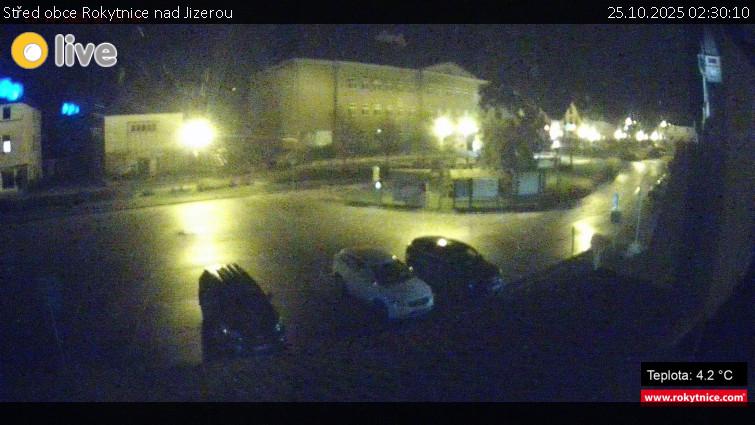 Město Rokytnice nad Jizerou - Střed obce Rokytnice nad Jizerou - 25.10.2025 v 02:30 Město Rokytnice nad Jizerou - Střed obce Rokytnice nad Jizerou - 25.10.2025 v 02:30