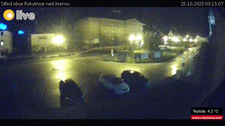 Město Rokytnice nad Jizerou - Střed obce Rokytnice nad Jizerou - 25.10.2025 v 03:15 Město Rokytnice nad Jizerou - Střed obce Rokytnice nad Jizerou - 25.10.2025 v 03:15