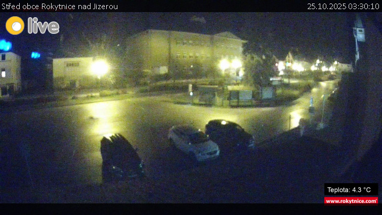 Město Rokytnice nad Jizerou - Střed obce Rokytnice nad Jizerou - 25.10.2025 v 03:30 Město Rokytnice nad Jizerou - Střed obce Rokytnice nad Jizerou - 25.10.2025 v 03:30