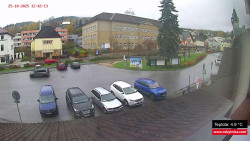 Střed obce Rokytnice nad Jizerou