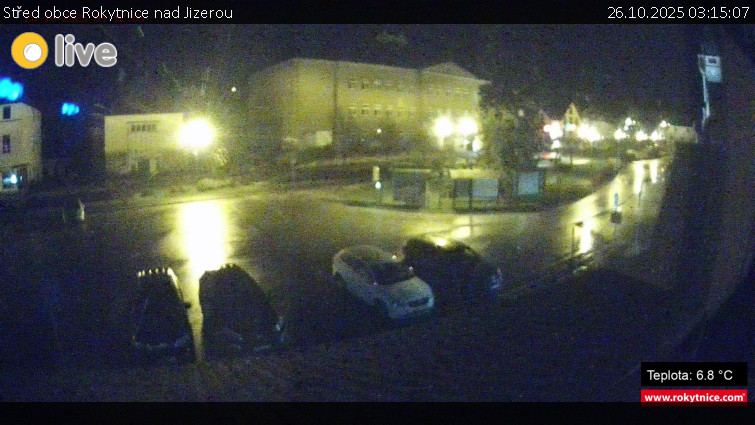 Město Rokytnice nad Jizerou - Střed obce Rokytnice nad Jizerou - 26.10.2025 v 03:15 Město Rokytnice nad Jizerou - Střed obce Rokytnice nad Jizerou - 26.10.2025 v 03:15