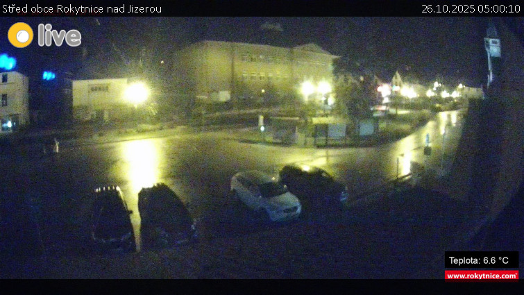 Město Rokytnice nad Jizerou - Střed obce Rokytnice nad Jizerou - 26.10.2025 v 05:00 Město Rokytnice nad Jizerou - Střed obce Rokytnice nad Jizerou - 26.10.2025 v 05:00