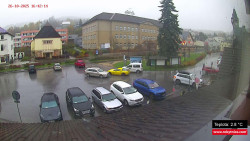 Střed obce Rokytnice nad Jizerou