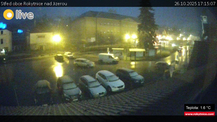 Město Rokytnice nad Jizerou - Střed obce Rokytnice nad Jizerou - 26.10.2025 v 17:15 Město Rokytnice nad Jizerou - Střed obce Rokytnice nad Jizerou - 26.10.2025 v 17:15