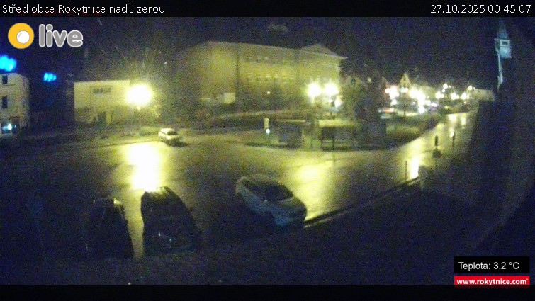 Město Rokytnice nad Jizerou - Střed obce Rokytnice nad Jizerou - 27.10.2025 v 00:45 Město Rokytnice nad Jizerou - Střed obce Rokytnice nad Jizerou - 27.10.2025 v 00:45
