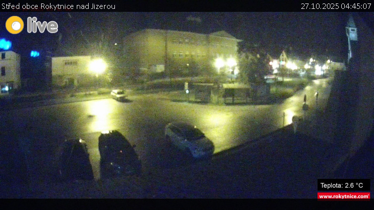 Město Rokytnice nad Jizerou - Střed obce Rokytnice nad Jizerou - 27.10.2025 v 04:45 Město Rokytnice nad Jizerou - Střed obce Rokytnice nad Jizerou - 27.10.2025 v 04:45